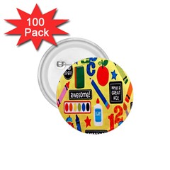 Fabric Cloth Textile Clothing 1 75  Buttons (100 Pack)  by Nexatart