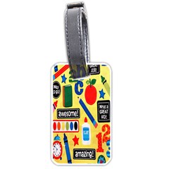 Fabric Cloth Textile Clothing Luggage Tags (one Side)  by Nexatart