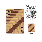 Fabric Textile Tiered Fashion Playing Cards 54 (Mini)  Front - Spade6