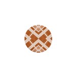Fabric Textile Tan Beige Geometric 1  Mini Magnets Front
