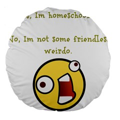 Weirdo Large 18  Premium Flano Round Cushions by athenastemple