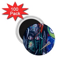 Graffiti Art Urban Design Paint 1 75  Magnets (100 Pack)  by Nexatart