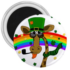 Irish Giraffe 3  Magnets by Valentinaart