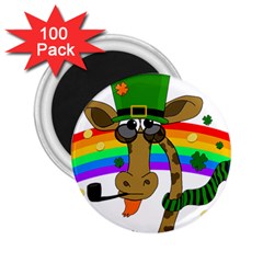 Irish Giraffe 2 25  Magnets (100 Pack)  by Valentinaart