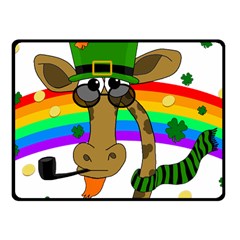 Irish Giraffe Fleece Blanket (small) by Valentinaart