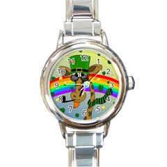 Irish Giraffe Round Italian Charm Watch by Valentinaart