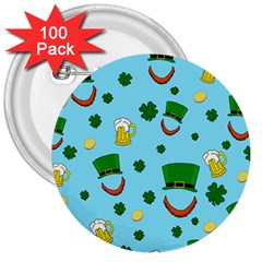 St  Patrick s Day Pattern 3  Buttons (100 Pack)  by Valentinaart