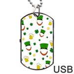 St. Patrick s day pattern Dog Tag USB Flash (Two Sides) Back