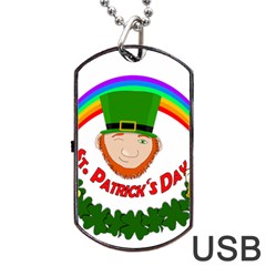 St  Patrick Dog Tag Usb Flash (two Sides) by Valentinaart