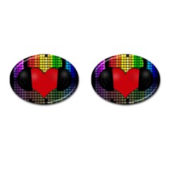 Love Music Cufflinks (oval) by Valentinaart