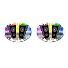 Loudspeakers - Transparent Cufflinks (oval) by Valentinaart