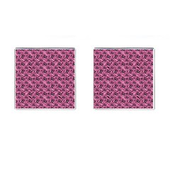 Floral Pink Collage Pattern Cufflinks (square) by dflcprints