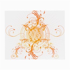 Orange Swirls Small Glasses Cloth (2-side) by SheGetsCreative