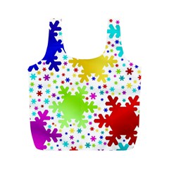 Seamless Snowflake Pattern Full Print Recycle Bags (m)  by Nexatart