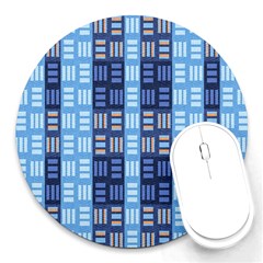 Textile Structure Texture Grid Round Mousepads by Nexatart