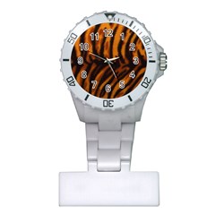 Animal Background Cat Cheetah Coat Plastic Nurses Watch by Amaryn4rt