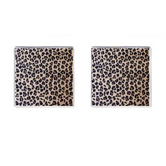 Background Pattern Leopard Cufflinks (square) by Amaryn4rt