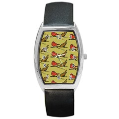 Bird Birds Animal Nature Wild Wildlife Barrel Style Metal Watch by Amaryn4rt