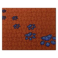 Footprints Paw Animal Track Foot Rectangular Jigsaw Puzzl by Amaryn4rt