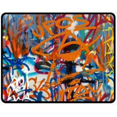 Background Graffiti Grunge Fleece Blanket (medium)  by Amaryn4rt
