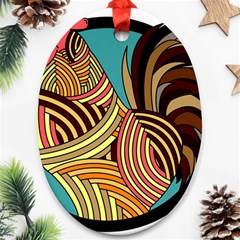 Rooster Poultry Animal Farm Oval Ornament (two Sides) by Amaryn4rt