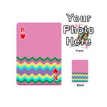 Easter Chevron Pattern Stripes Playing Cards 54 (Mini)  Front - HeartK