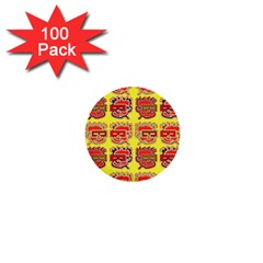Funny Faces 1  Mini Buttons (100 Pack)  by Amaryn4rt