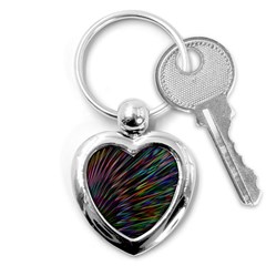 Texture Colorful Abstract Pattern Key Chains (heart)  by Amaryn4rt