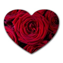 Roses Flowers Red Forest Bloom Heart Mousepads by Amaryn4rt