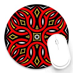 Traditional Art Pattern Round Mousepads by Amaryn4rt