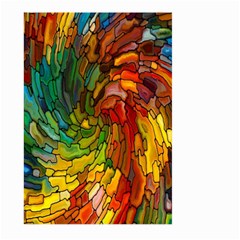 Stained Glass Patterns Colorful Large Garden Flag (two Sides) by Amaryn4rt