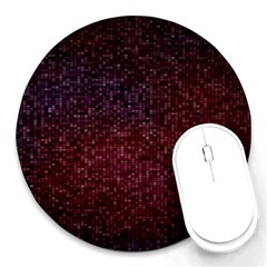 3d Tiny Dots Pattern Texture Round Mousepads by Amaryn4rt