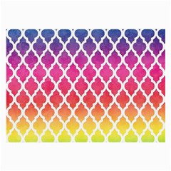 Colorful Rainbow Moroccan Pattern Large Glasses Cloth by Amaryn4rt