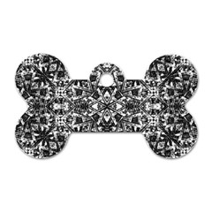 Modern Oriental Pattern Dog Tag Bone (two Sides) by dflcprints