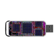 Technology Circuit Board Layout Pattern Portable Usb Flash (one Side) by Amaryn4rt