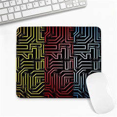 Circuit Board Seamless Patterns Set Large Mousepads by Amaryn4rt