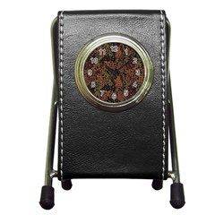 Digital Camouflage Pen Holder Desk Clocks by Amaryn4rt