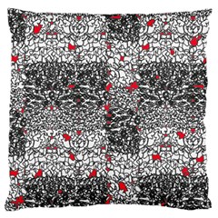 Sribble Plaid Large Cushion Case (one Side) by Amaryn4rt