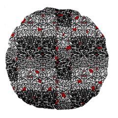 Sribble Plaid Large 18  Premium Flano Round Cushions by Amaryn4rt