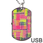 Abstract Pattern Dog Tag USB Flash (Two Sides) Front