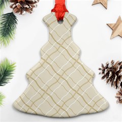 Background Pattern Christmas Tree Ornament (two Sides) by Simbadda