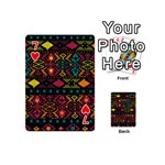 Traditional Art Ethnic Pattern Playing Cards 54 (Mini)  Front - Heart7