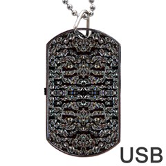 Black Diamonds Dog Tag Usb Flash (two Sides) by boho