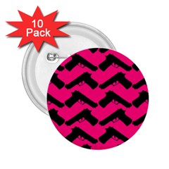 Pink Gun 2 25  Buttons (10 Pack)  by boho