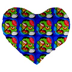 Zombies Large 19  Premium Heart Shape Cushions by boho