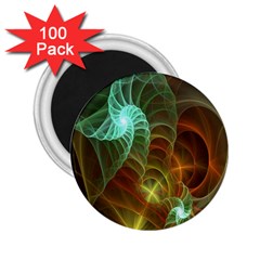 Art Shell Spirals Texture 2 25  Magnets (100 Pack)  by Simbadda