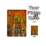 Circuit Board Pattern Playing Cards 54 (Mini)  Front - Spade5