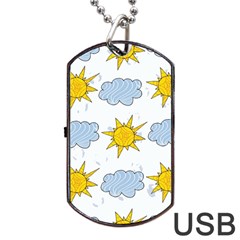 Sunshine Tech White Dog Tag Usb Flash (two Sides) by Simbadda