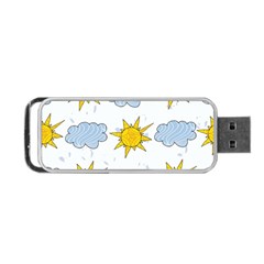 Sunshine Tech White Portable Usb Flash (two Sides) by Simbadda