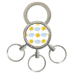 Sunshine Tech White 3-ring Key Chains by Simbadda